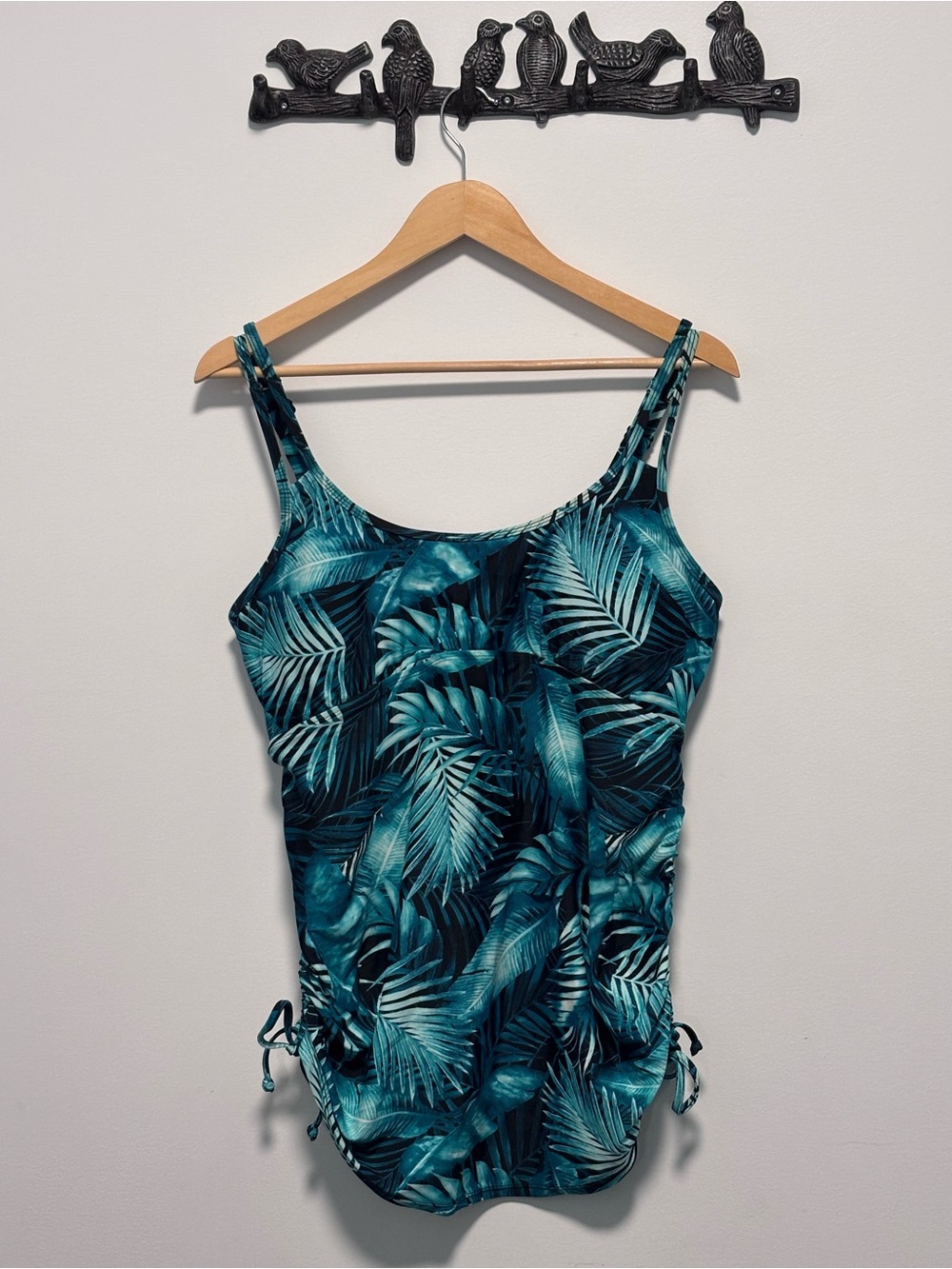 Maternity Swim Top - Black and Teal Tankini